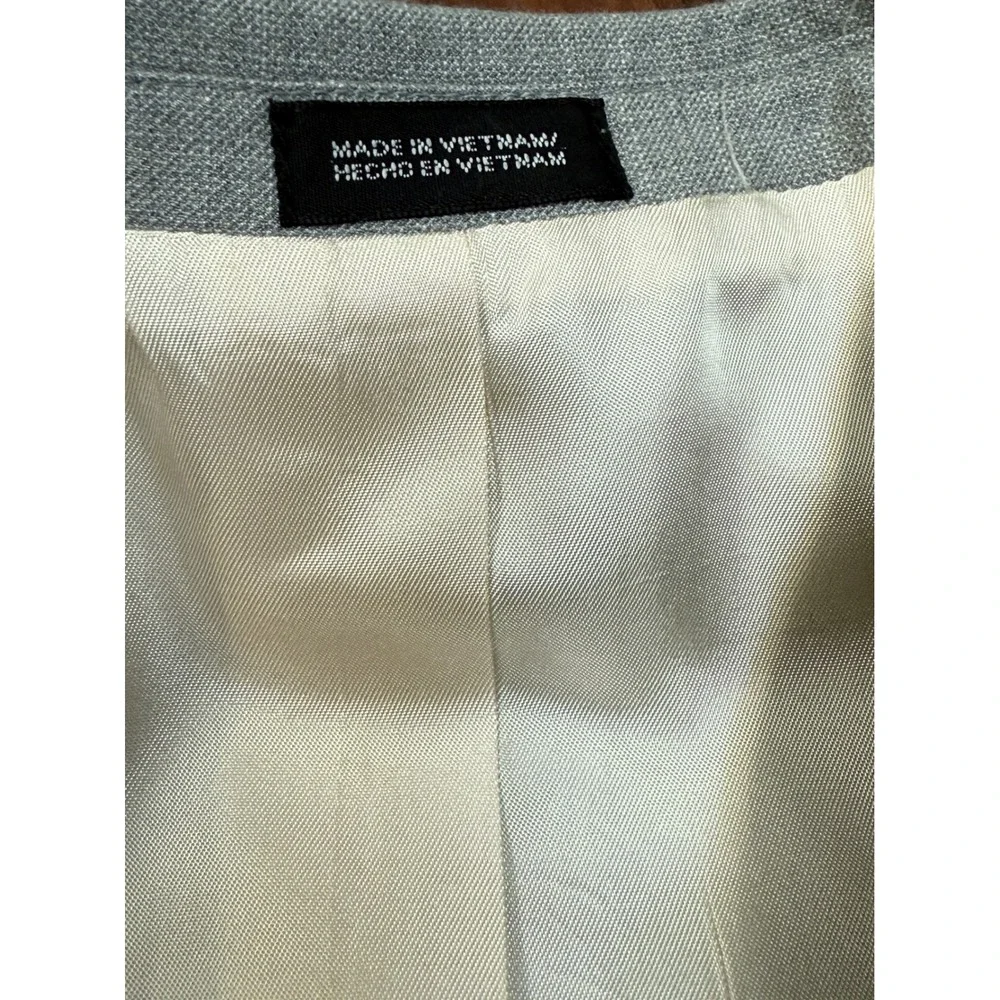 Stafford Mens Gray Blazer Jacket 42R Polyester Rayon Classic Fit‎